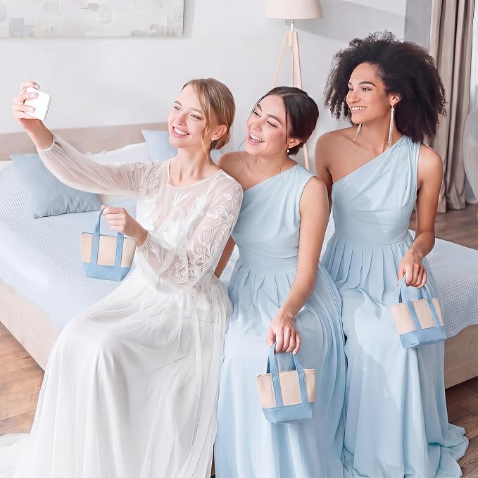 Classic mini canvas cotton tote bag for wedding DIY
