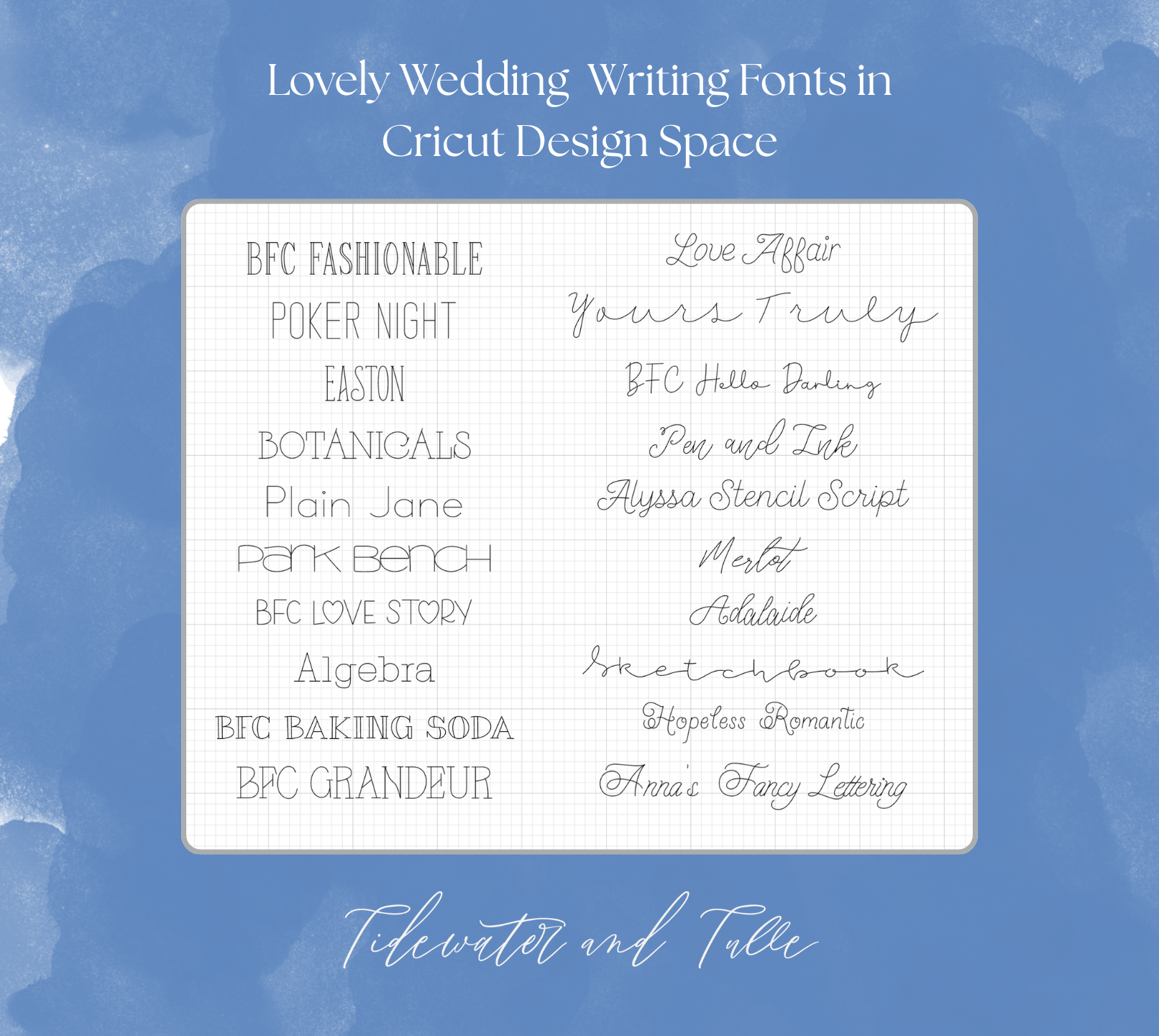 The best Cricut writing fonts for weddings