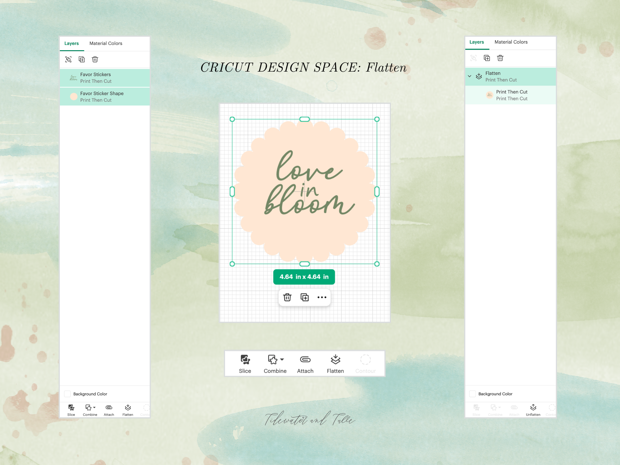 How to use Flatten in Cricut Design Space for your wedding DIYs