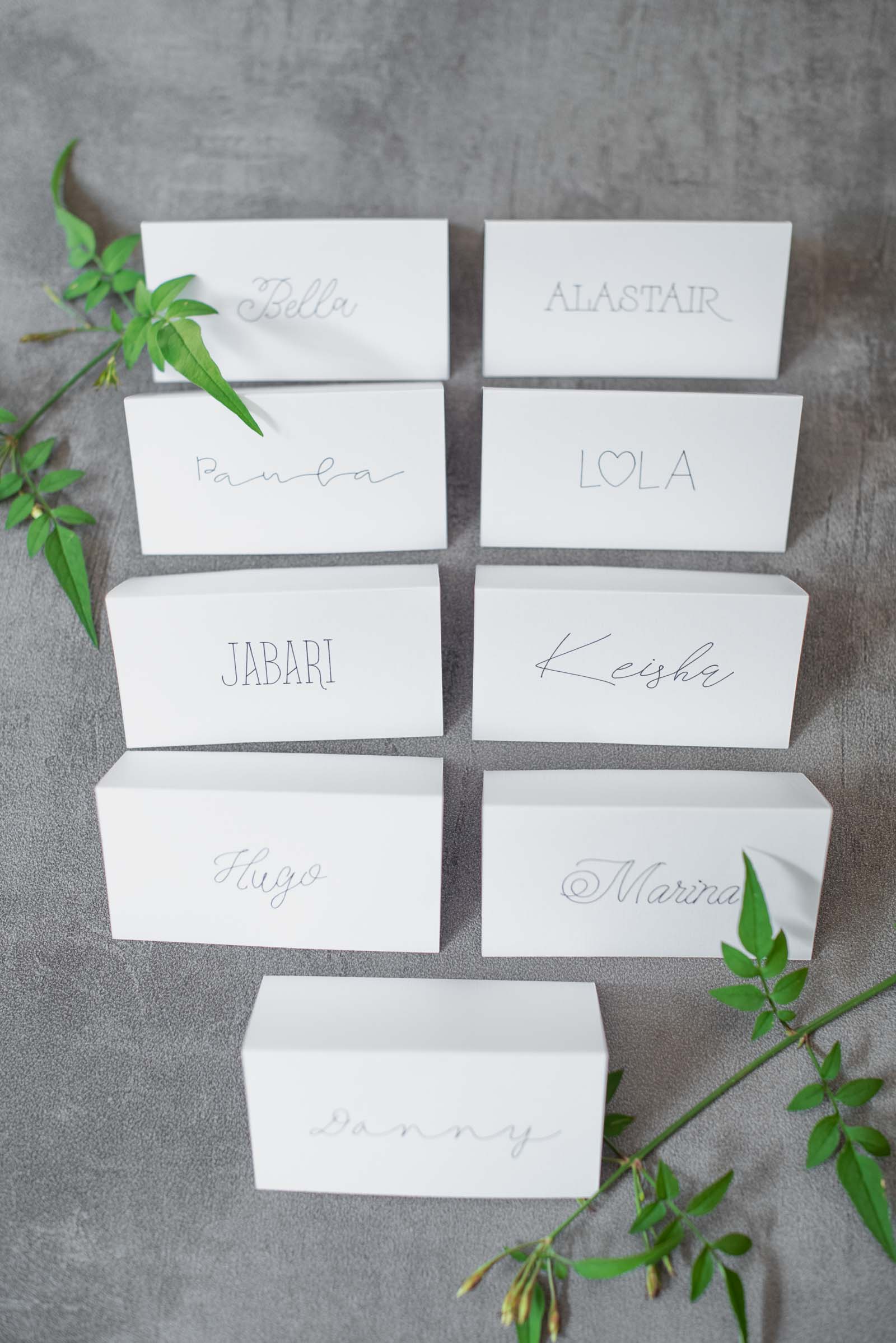 Cricut wedding place cards