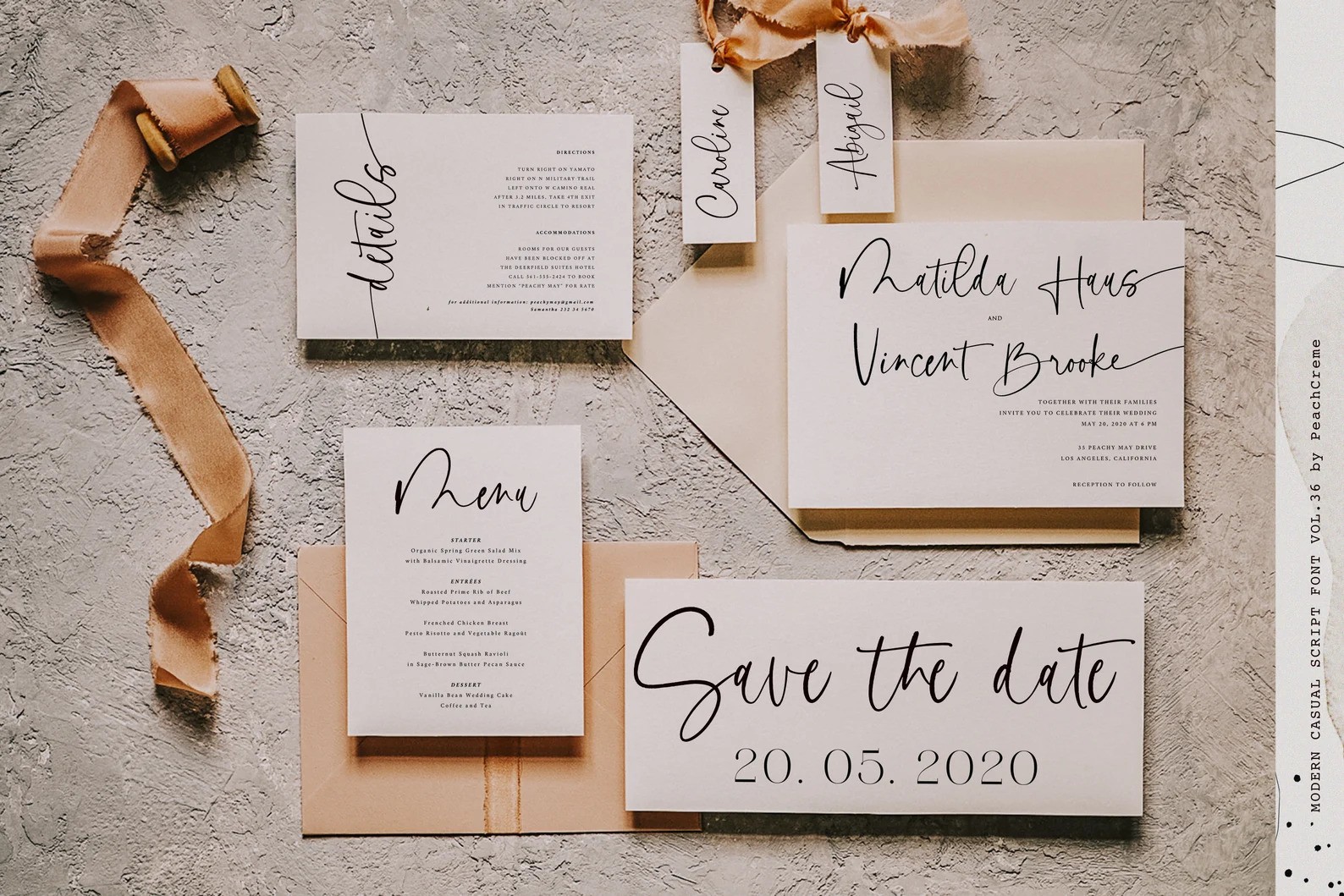 Pretty Cricut wedding fonts