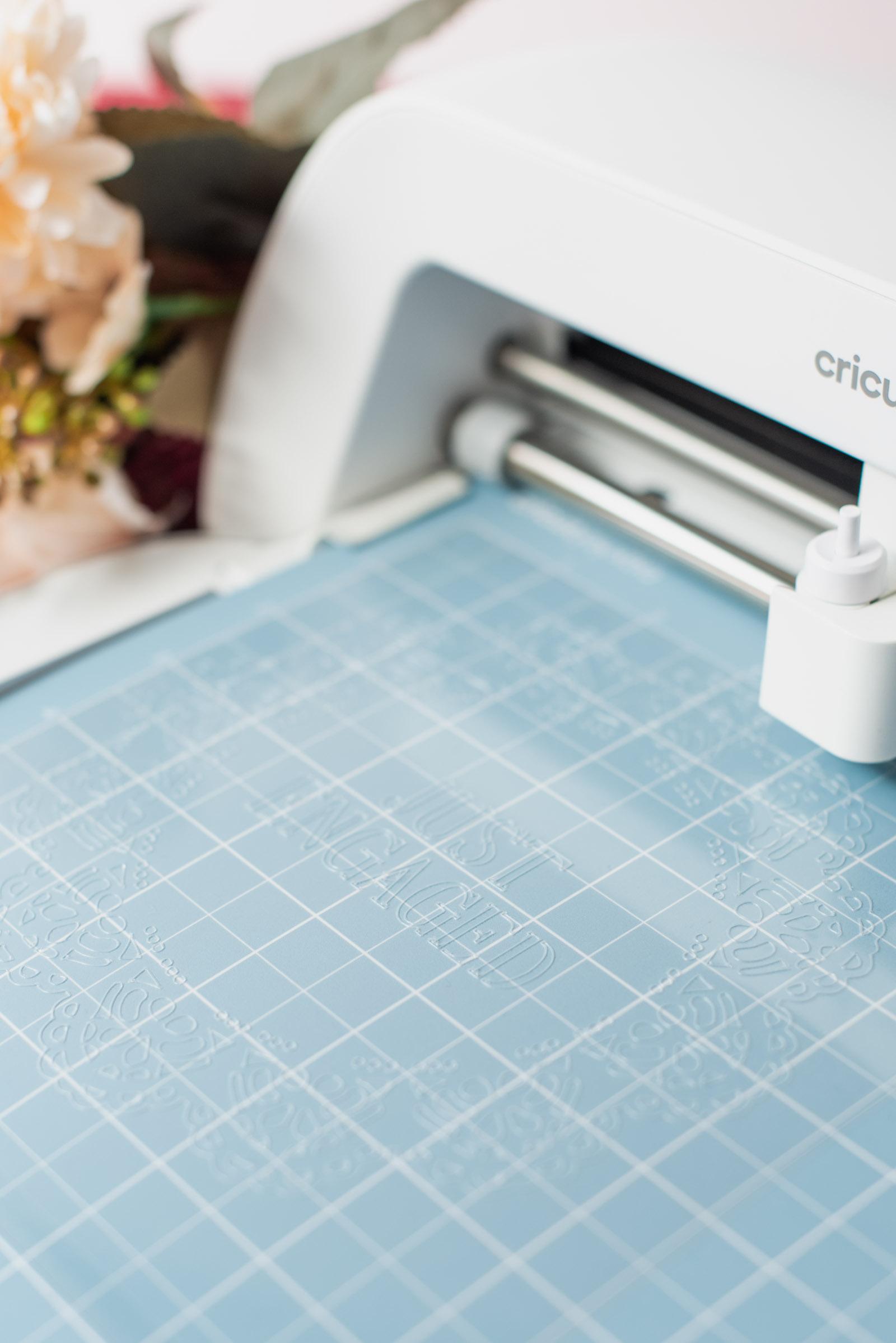 Cutting acetate for a wedding cake stencil with a Cricut