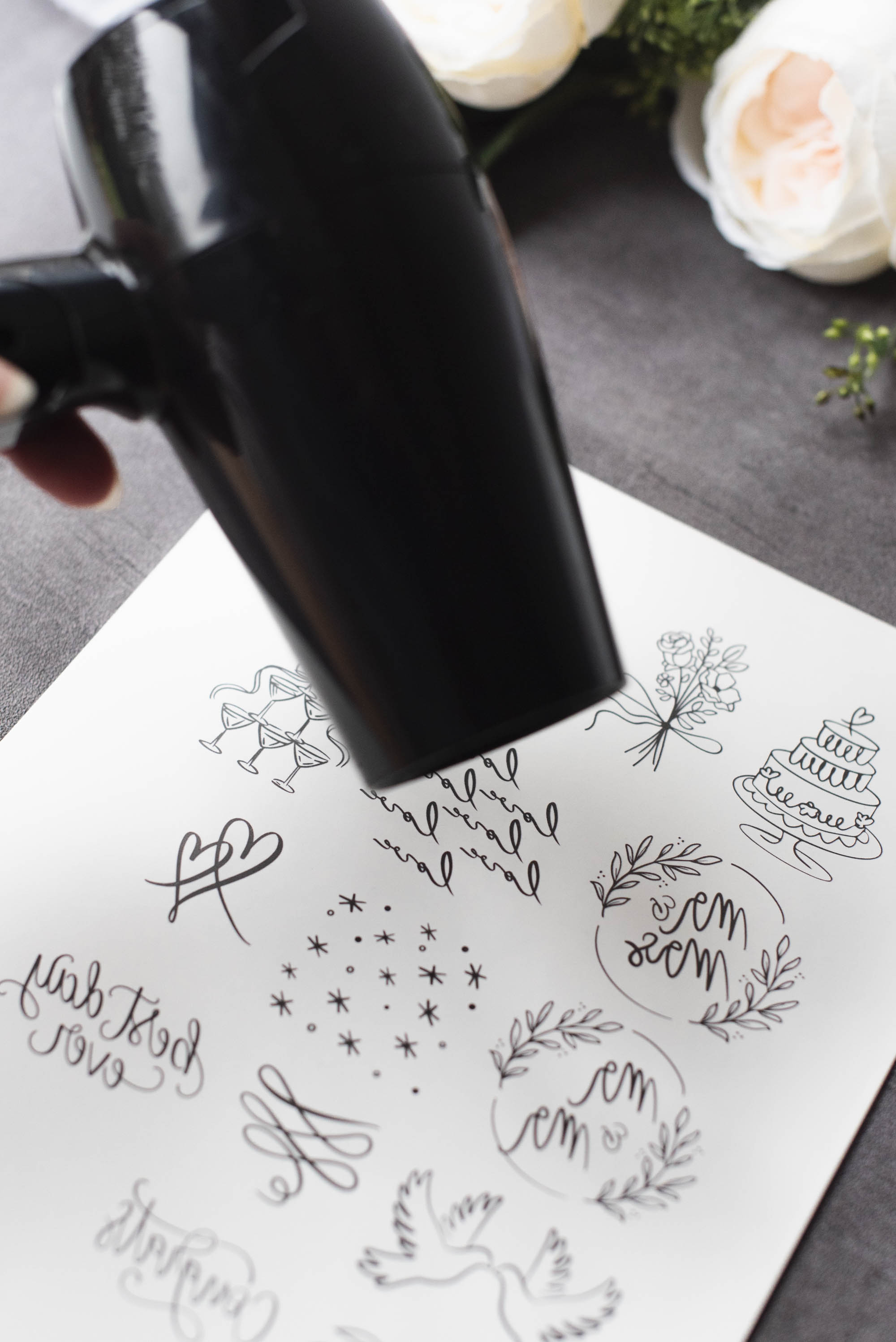 How to make Cricut wedding tattoo favors