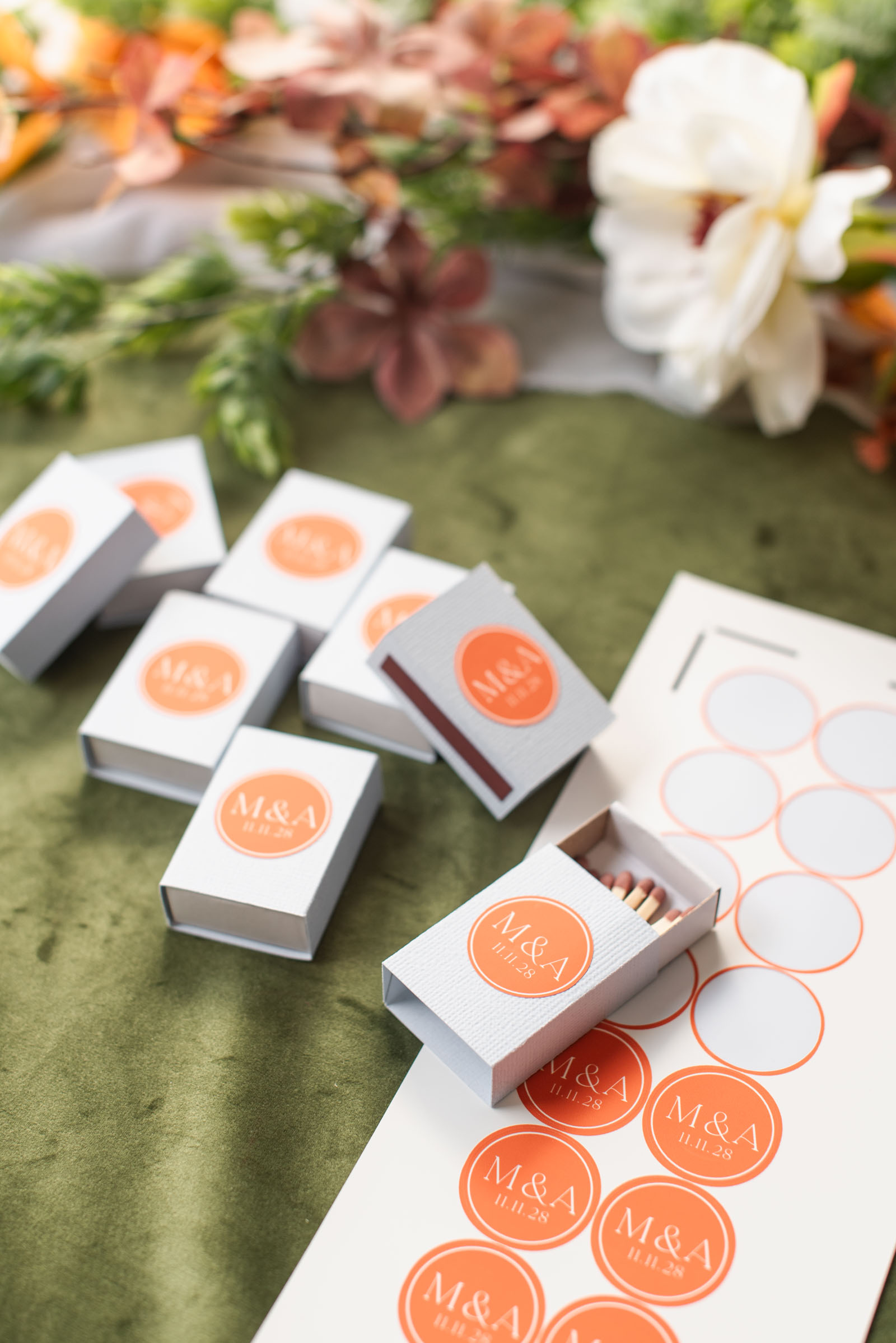 DIY Cricut wedding matchbox favors