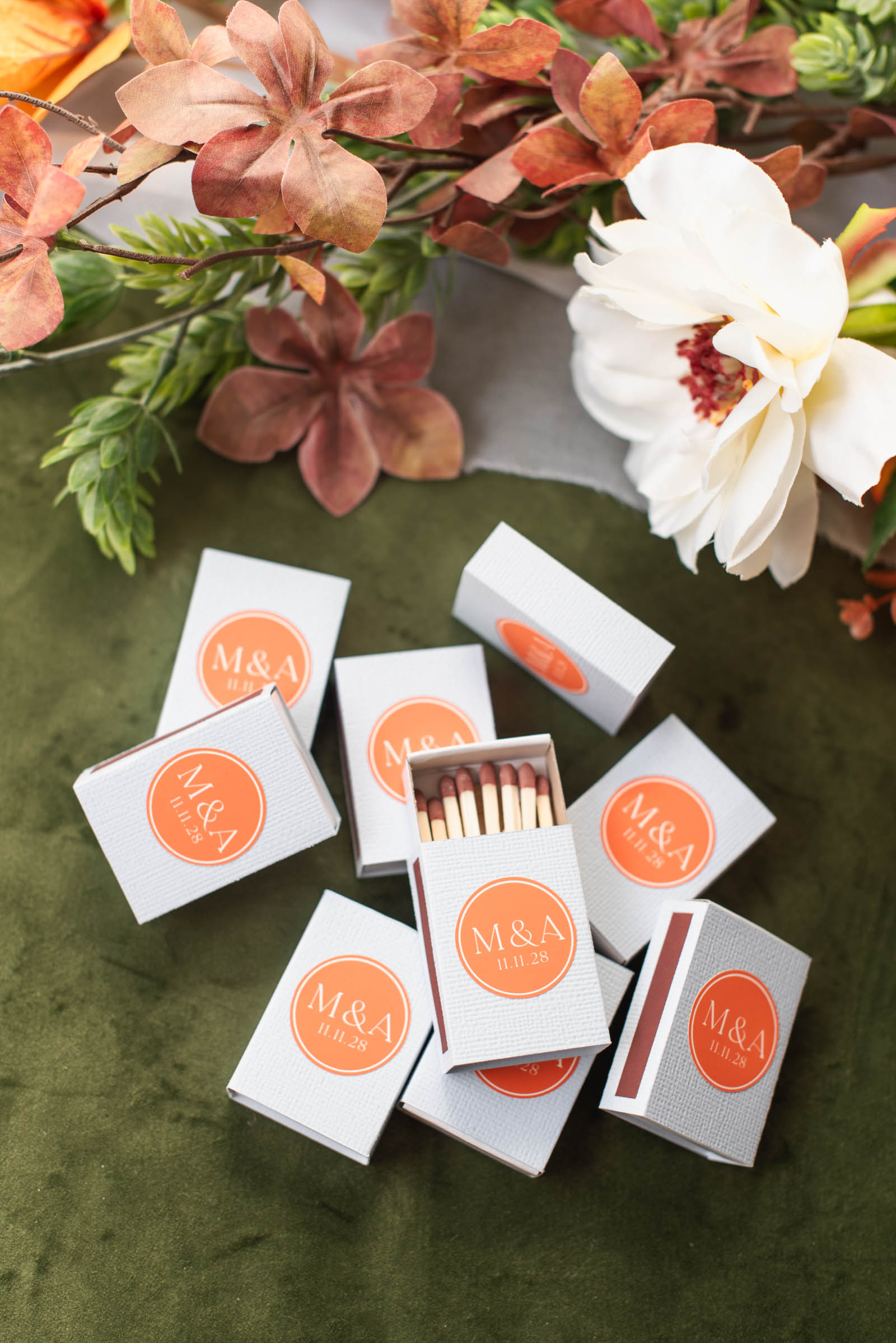 DIY Cricut wedding matchbox favors