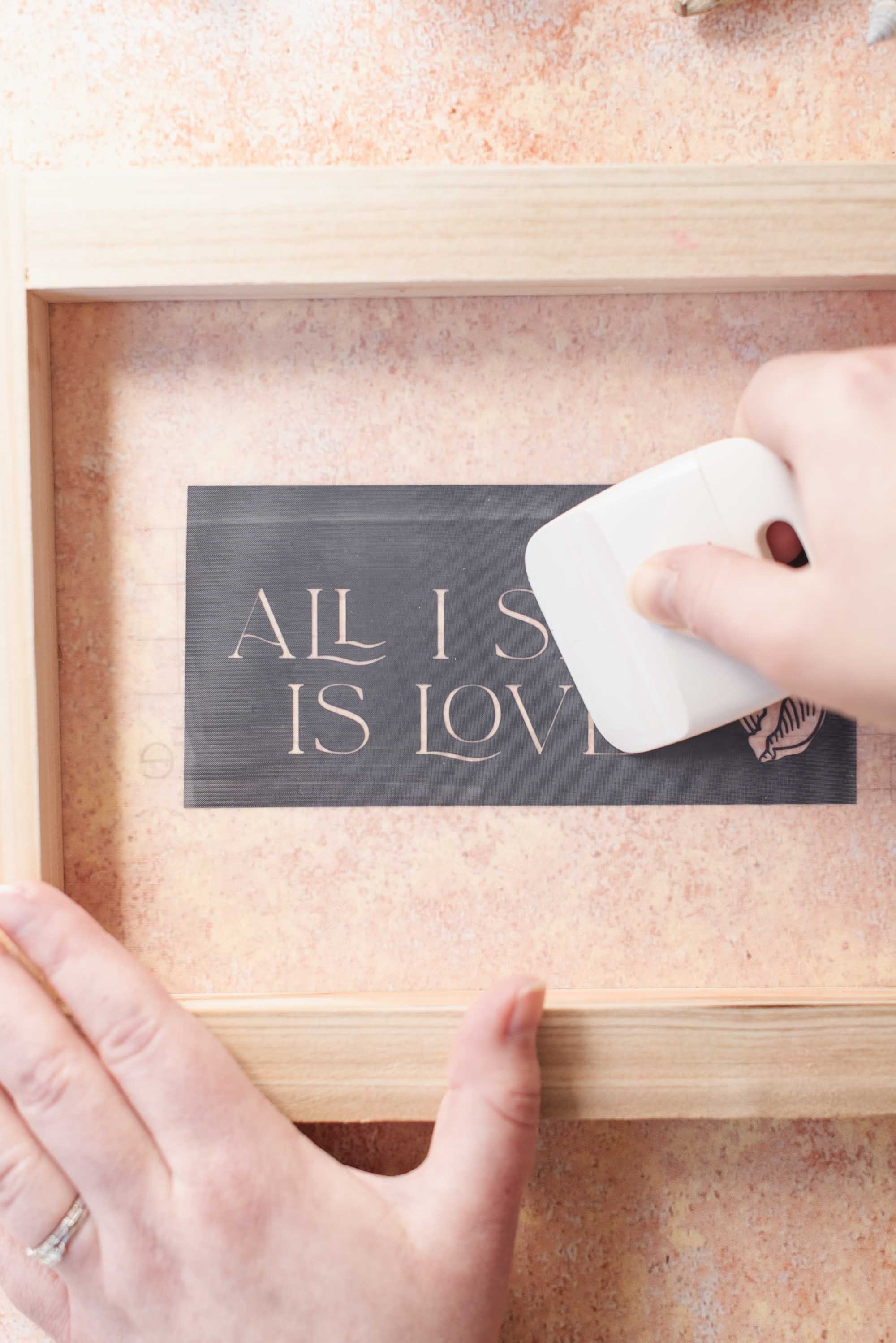 How to screen print bachelorette cosmetic bags with Cricut vinyl stencil