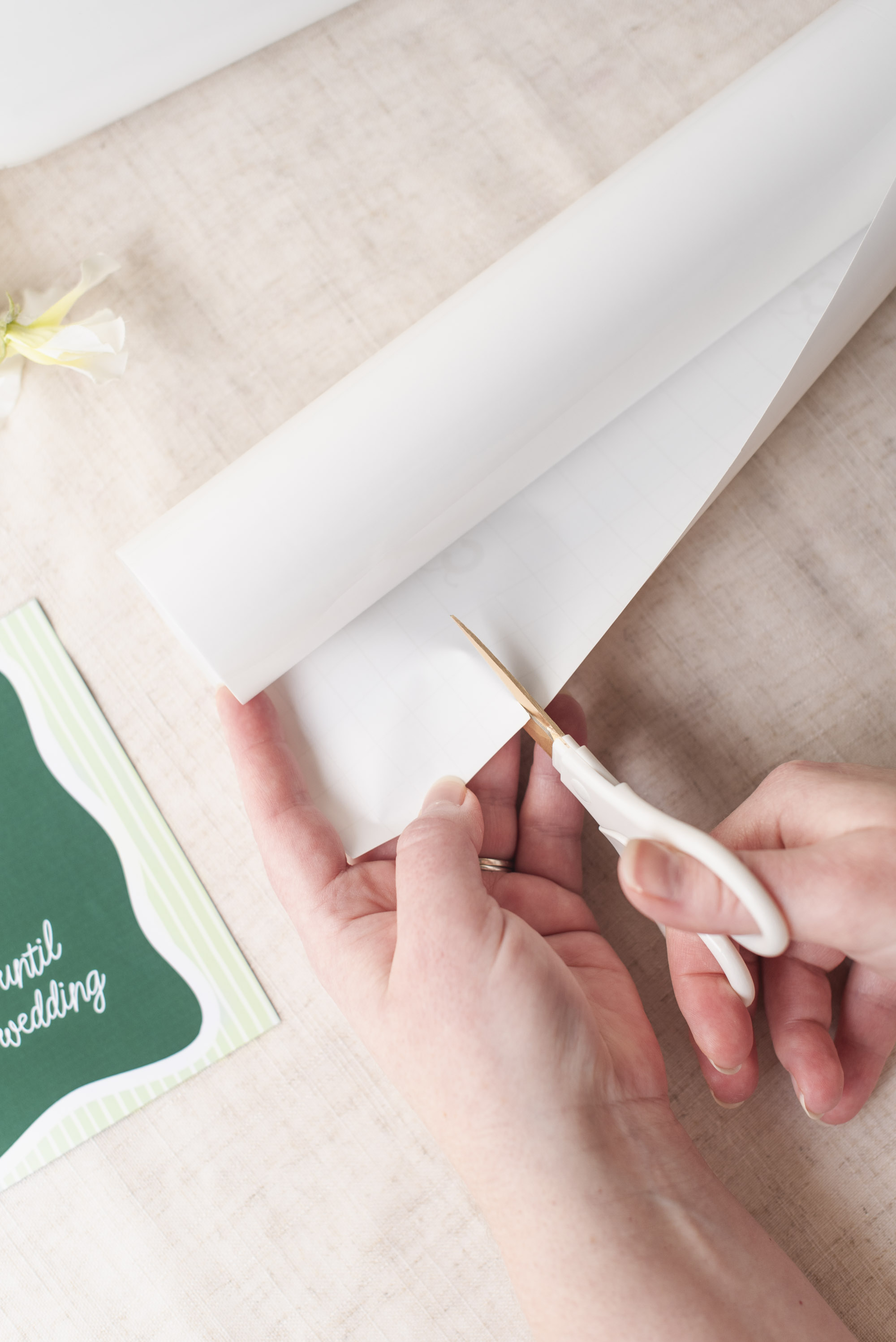 Cricut made printable magnet sheet into a wedding countdown