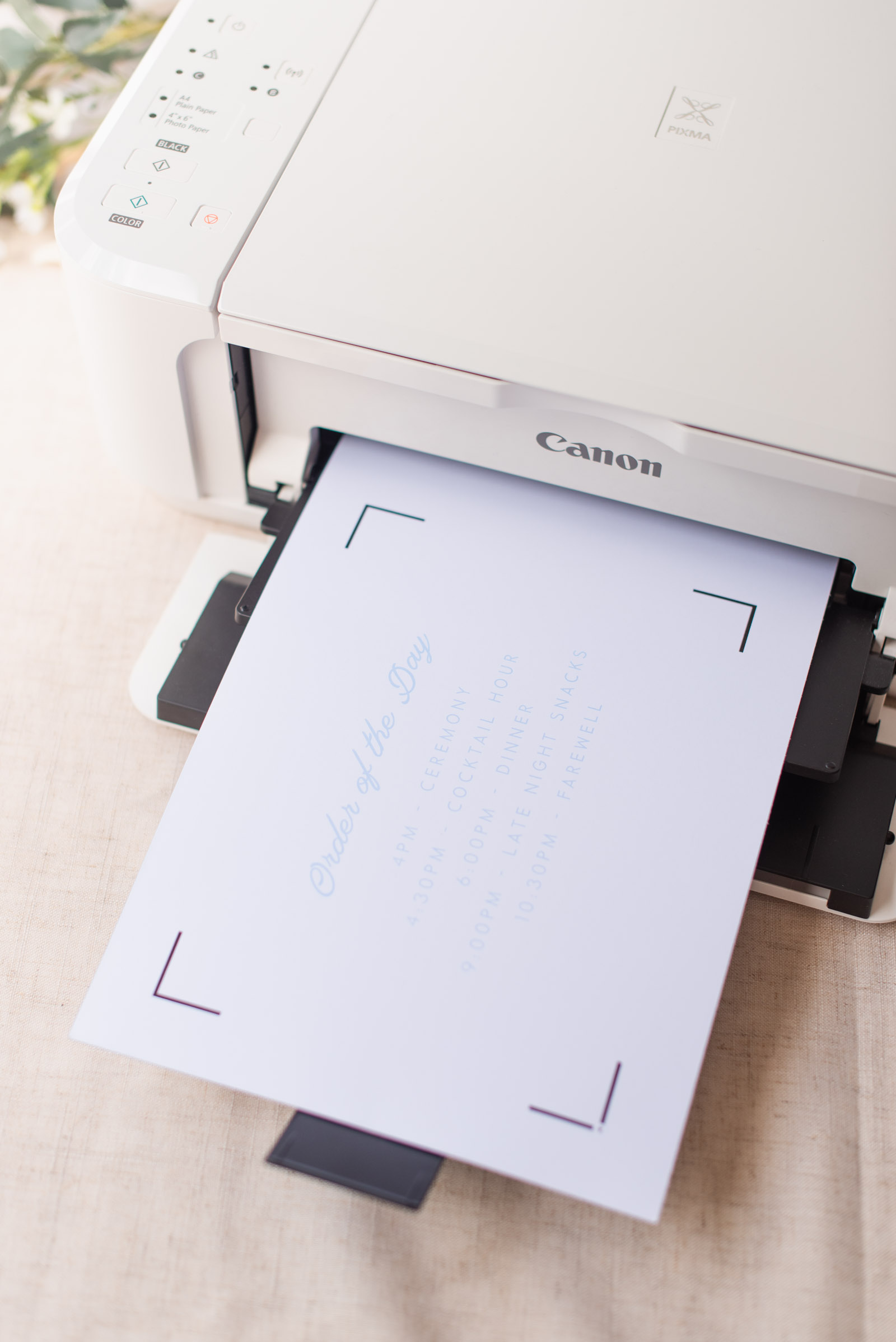 Easy DIY double sided wedding program fan made with a Cricut