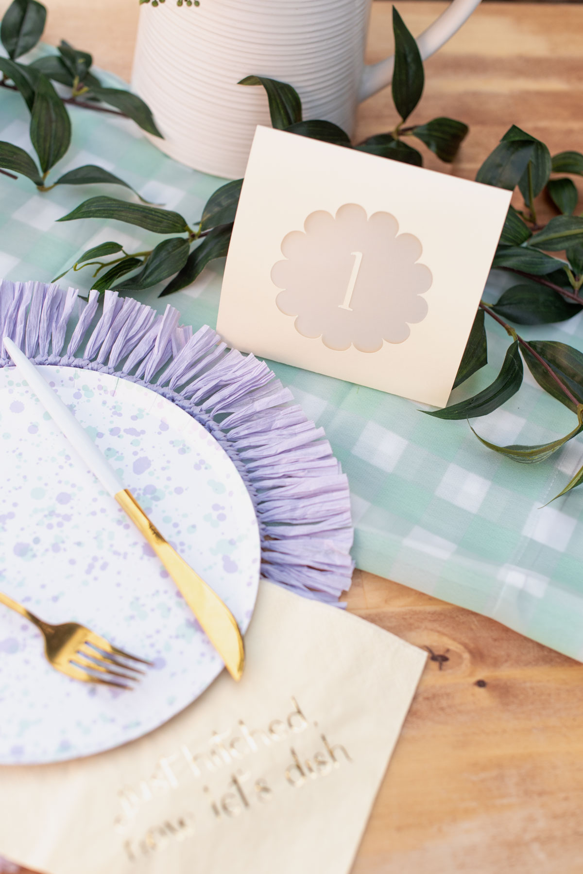 Easy Cricut wedding table numbers made with paper cardstock and vellum
