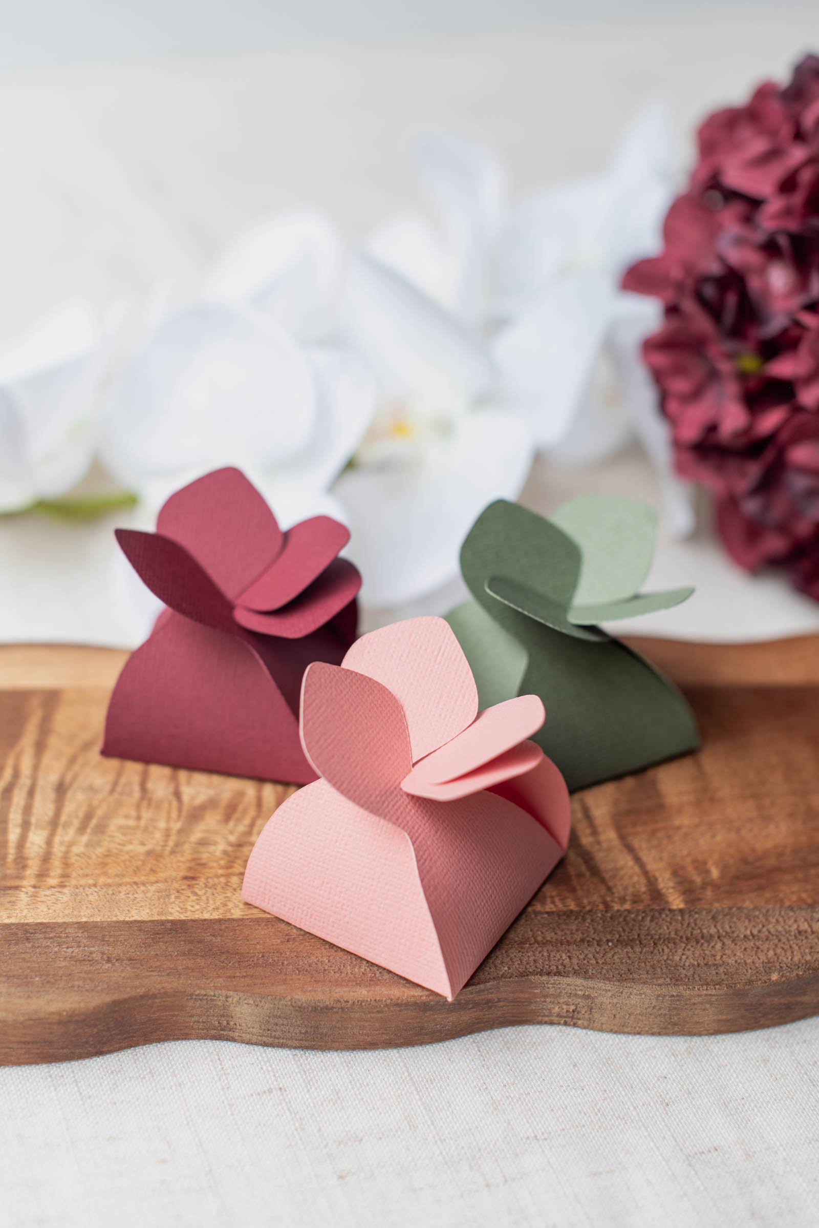 Simple high end cardstock wedding wedding boxes made with Cricut