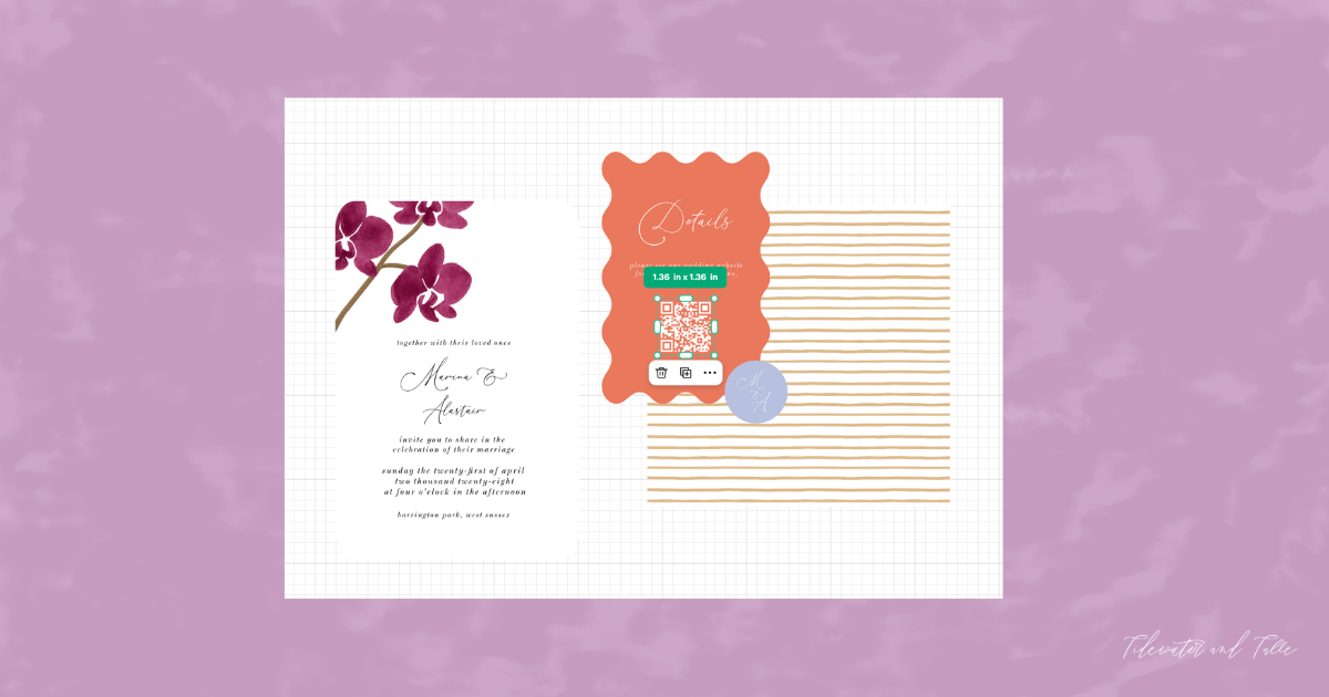 Steps on how to upload a wedding QR code in Cricut Design Space