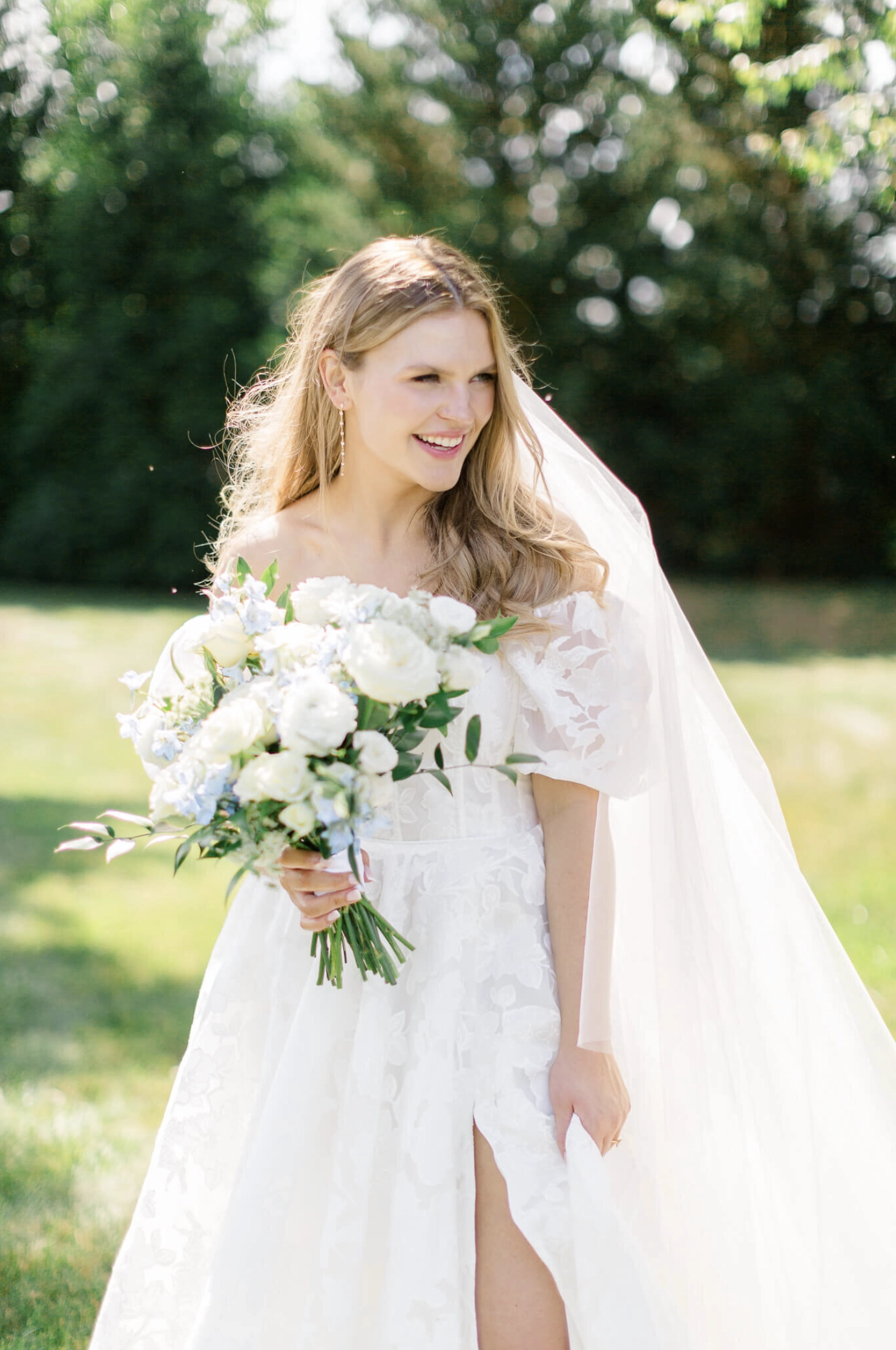 Strawberry girl bridal makeup for monochromatic wedding beauty look on fair skin