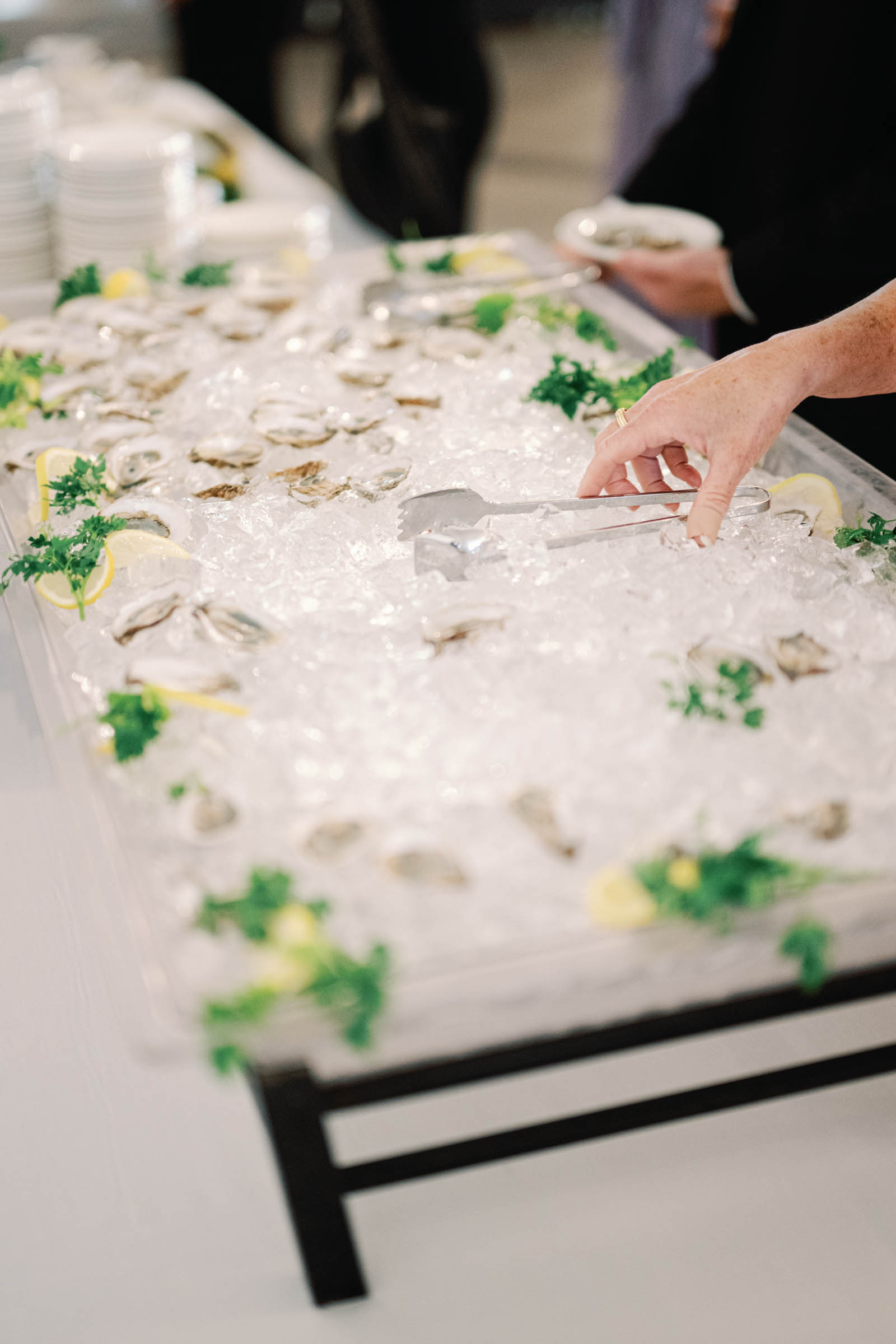 Oyster bar at Newport Beach wedding reception