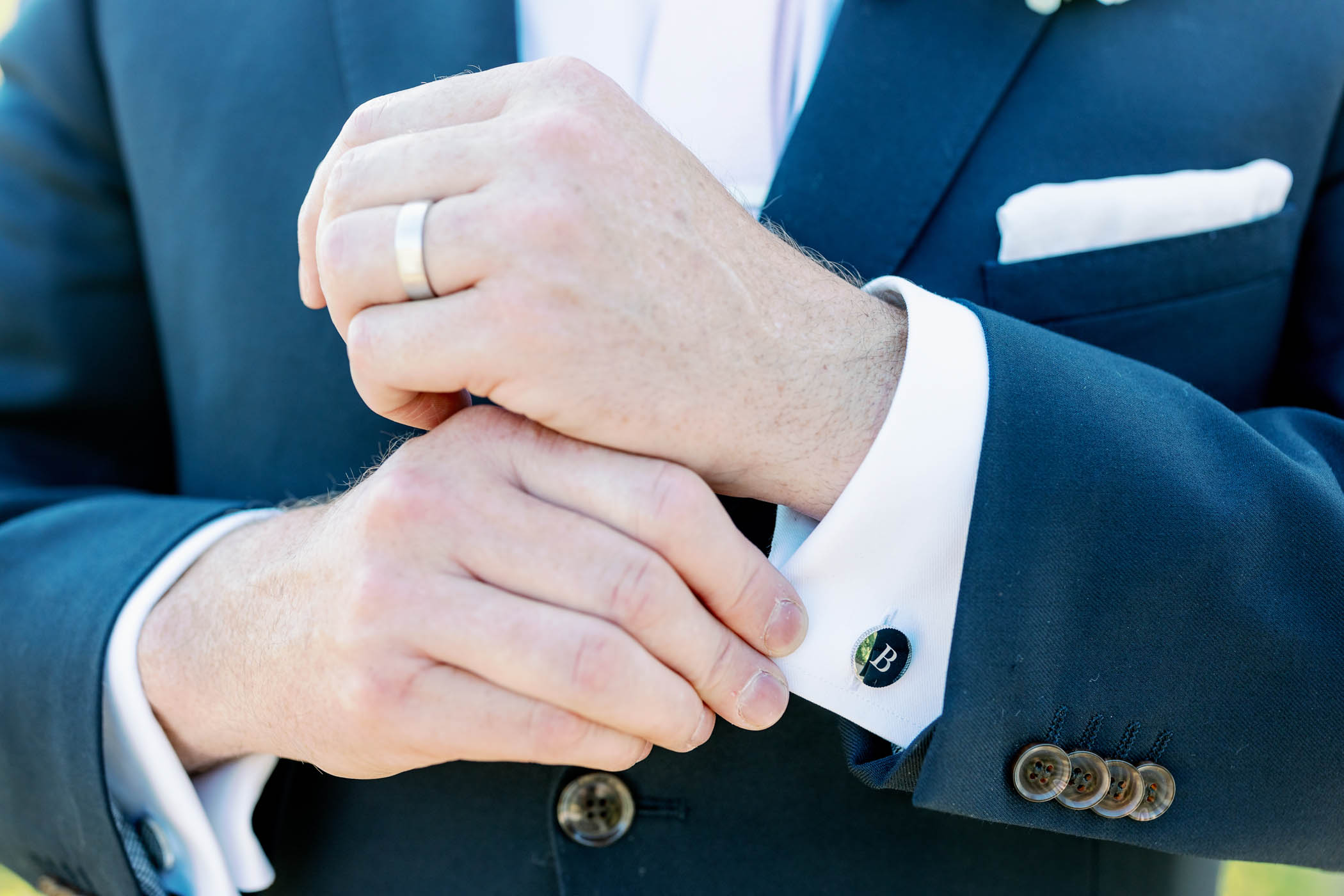 Personalized cufflinks for classic groom gift