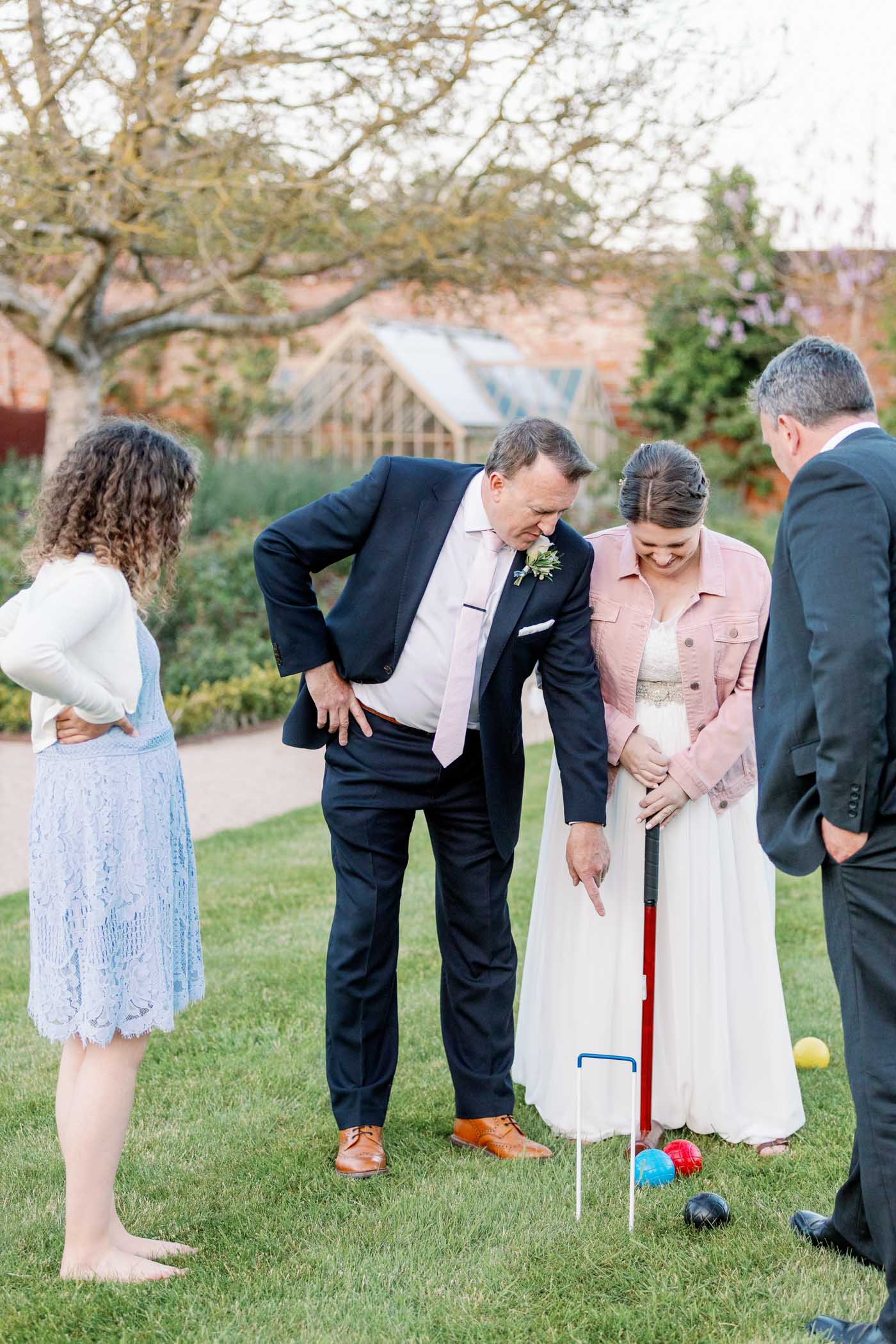 Croquet wedding lawn games for outdoor garden wedding