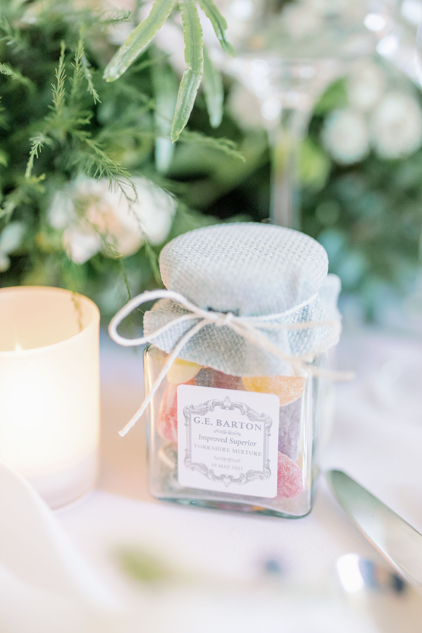 Custom made Victorian candy wedding favors