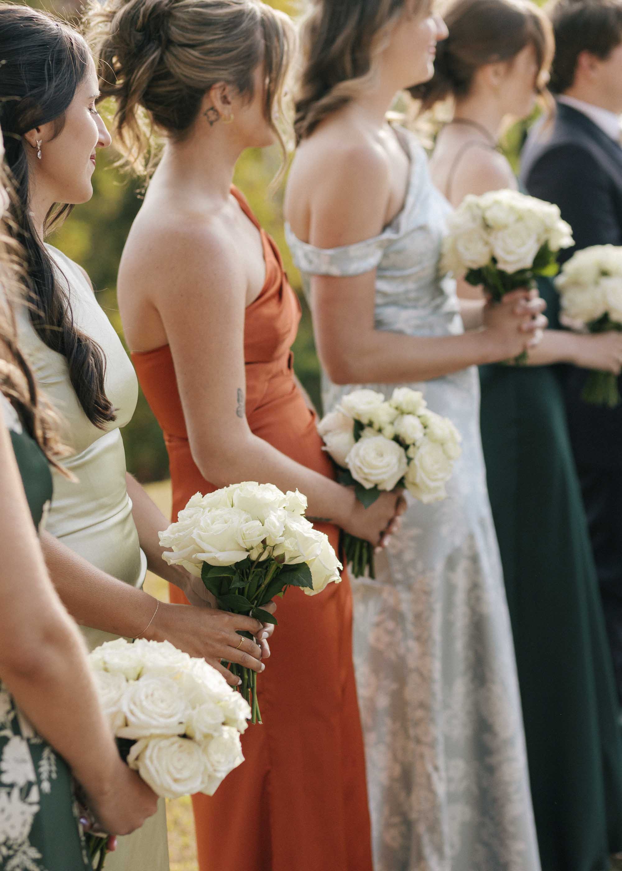 All white wedding bouquets
