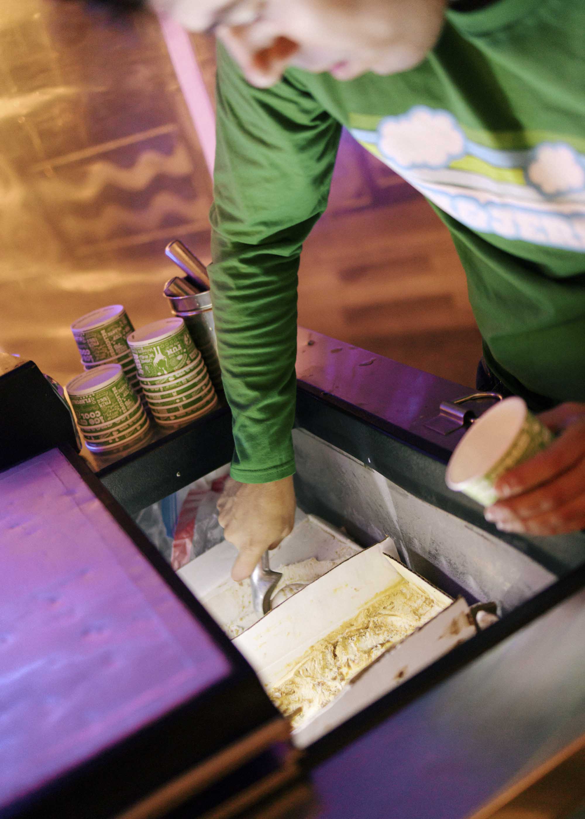 Cool Ben and Jerrys ice cream station for late night snack idea